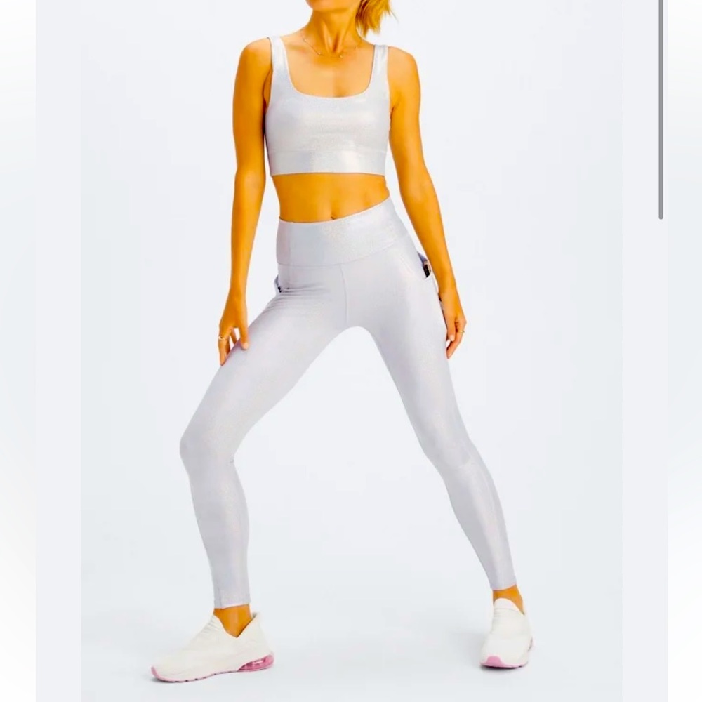 Fabletics Light Gray High-Waist Leggings